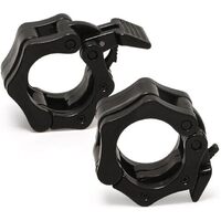 2Pcs 1in / 25mm Dumbbell Clamps Barbell Clamps Collars Clips Bar Plates Collar Clips Black