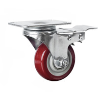 3 inch Heavy Duty Casters Lockable Caster Wheel Swivel Casters Castor with Brakes for Furniture and Workbench Cart