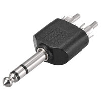 1/4 6.35mm Mono Male To 2X RCA male Audio Connector Adapter Splitter"