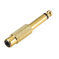 1/4 6.35mm Mono Male To RCA Female Audio Connector Adapter GOLD Plated"