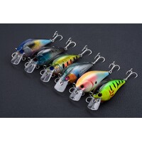 6x 8cm Popper Crank Bait Fishing Lure Lures Surface Tackle Saltwater