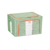 24L Cloth Storage Box Closet Organizer Storage Bags Clothes Storage Bags Wardrobe Organizer Idea GREEN