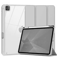 iPad Pro 11 Inch 2020-2022 Soft Tpu Smart Premium Case Auto Sleep Wake Stand Clear Cover Pencil holder Grey
