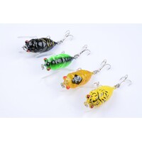 4x Popper Poppers 5cm Fishing Lure Lures Surface Tackle Fresh Saltwater