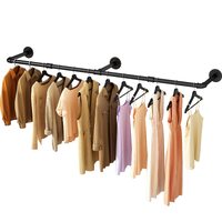 184cm Clothing Racks for Hanging Clothes Garment Rack Industrial Pipe clothes Rack Drying Rack
