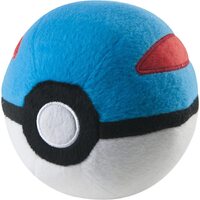 WCT Pokemon 5" Plush Pokeball Great Ball with Weighted Bottom