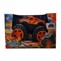 Friction Powered Orange Bison Monster Truck for Children 1:16 Scale 3+
