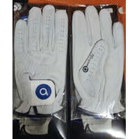 Awezingly Premium Quality Cabretta Leather Golf Glove for Men - White (M)
