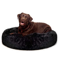 Fur King "Aussie" Calming Dog Bed - Large -Black - 100 cm