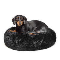 Fur King "Aussie" Calming Dog Bed  - Black - 60 CM - Small
