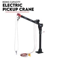 800kg Electric Hoist Winch Crane 12V Swivel Car Truck UTE Lift 360° Pick Up
