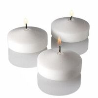100 Pack of 6 Hour White Floating Candles - 5.8cm diameter - wedding party decoration