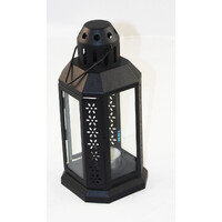 5 Pack of Black Metal Miners Lantern Summer Wedding Home Party Room Balconey Deck Decoration 21cm Tealight Candle