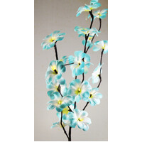 1 Set of 50cm H 20 LED Blue Frangipani Tree Branch Stem Fairy Light Wedding Event Party Function Table Vase Centrepiece Tropical Decoration