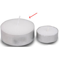 Wholesale Lot Large Tealight Candles 6cm Wide in silver foil cup  200 in a pack - Party Event Wedding BBQ Dinner Romantic Ambience Decor