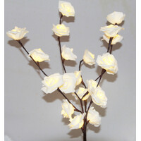 1 Set of 50cm H 20 LED White Rose Tree Branch Stem Fairy Light Wedding Event Party Function Table Vase Centrepiece Decoration