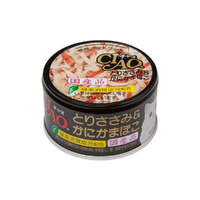 CIAO Canned Jelly For Cat Chicken Fillet And Crab Stick 85G X24