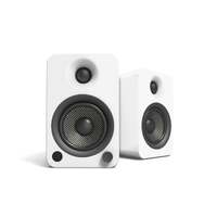 Kanto YU4 140W Powered Bookshelf Speakers with Bluetooth and Phono Preamp - Pair, Matte White