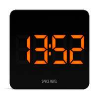 Newgate Space Hotel Orbatron Alarm Clock Black Case - Black Lens - Orange Led