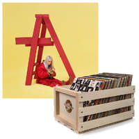 Crosley Record Storage Crate & Billie Eilish - Don'T Smile At Me - Vinyl Album Bundle