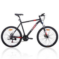 Trinx MTB Mens Mountain Bike 26 inch Shimano Gear 21-Speed [Colour: Matt Black White/Red] [Size Of Frame: 19 inches]