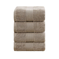 Linenland 4 Piece Cotton Bath Towels Set - Sandstone