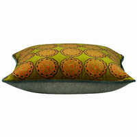 Duffy Mustard and Grey Cushion Cover