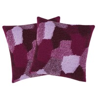 Pack of 2 Giovanni Fuchsia Purple Cushion Cover Made In Europe