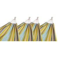 Pack of 4 Corban Aqua Hammocks Multicoloured Stripes 220x140cm