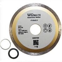 105mm Diamond Cutting Wet Circular Saw Blade Disc Continuou 4.0" Grinder Tile
