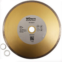 254mm Wet Diamond Cutting Disc Continuous Saw Blade 5*2.4mm Wheel10" 25.4/22.3mm