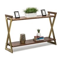 Wooden Entryway Hallway Console Table with Shelves