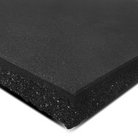 CORTEX 50mm Commercial Dual Density Rubber Gym Floor Tile Mat (1m x 1m) Pack of 2 - Set of 2