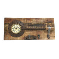 Wall Clock - Frying Pan On Recycled Wood