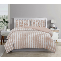 Cove TEXTURED ROSE DUST QUILT COVER SET - KING
