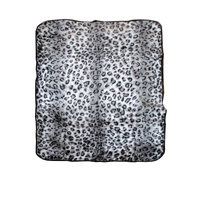 Animal Skin Pattern Faux Mink Blanket Queen Snow Leopard