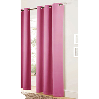 Bloomington Pair of Easy Care Eyelet Curtains Pink 120 x 221 cm