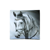 Horse Portrait Square Cushion Cover