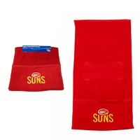 AFL Gym Towel with Pocket Gold Coast Suns