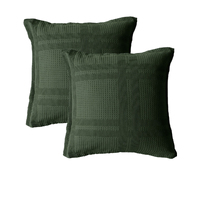 Bianca Pair of Sussex Forest Green European Pillowcases