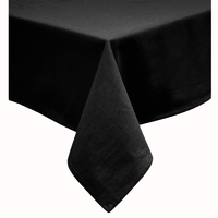 Hoydu Cotton Blend Table Cloth 180cm x 220cm  - BLACK