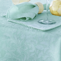 Damask Embossed Tablecloth 150 x 225 cm Light Turquoise
