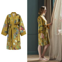 Bedding House Van Gogh Partout des Fleurs Gold Kimono Bath Robe Small/Medium