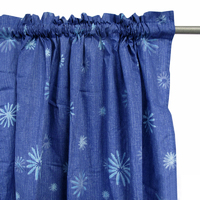 Pair of Polyester Cotton Rod Pocket Pacific Daisy Curtains