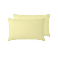 Vintage Design Homewares 100% Linen Pair of Standard Pillowcases Butter 48 x 73 cm