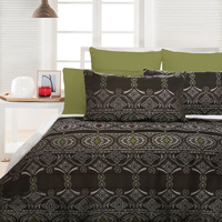Accessorize Bosa Green Quilt Cover Set - King