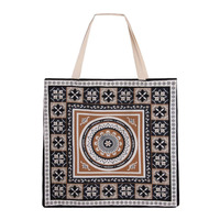 J Elliot Home Kasbah Cotton Tote Shopping Bag 40.5x43x10cm Black