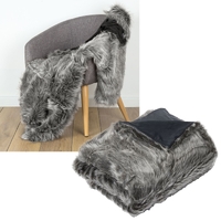 IDC Homewares Luxury Wolf Faux Fur Throw 125 x 150cm