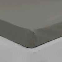 Algodon 300TC Cotton Fitted Sheet Long Single Size Charcoal
