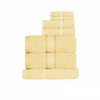 Kingtex 550gsm Cotton 7 Pce Towel Set Yellow